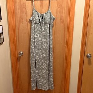 No Boundaries Green and White Patterned Dress